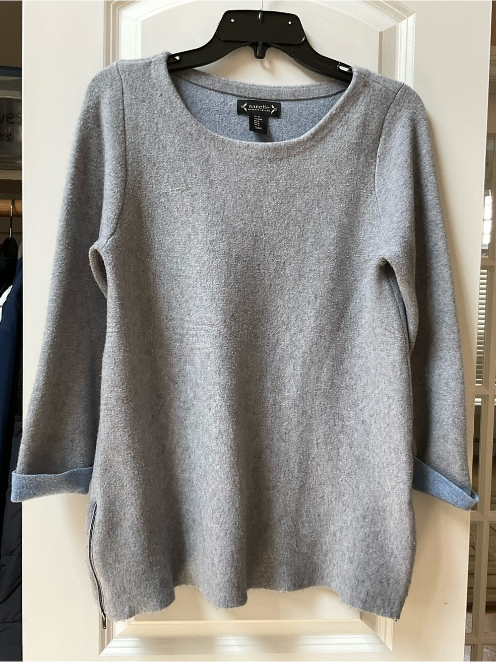 Nanette Lepore Grey Wool Blend Sweater